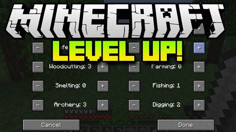 leveling up in Minecraft